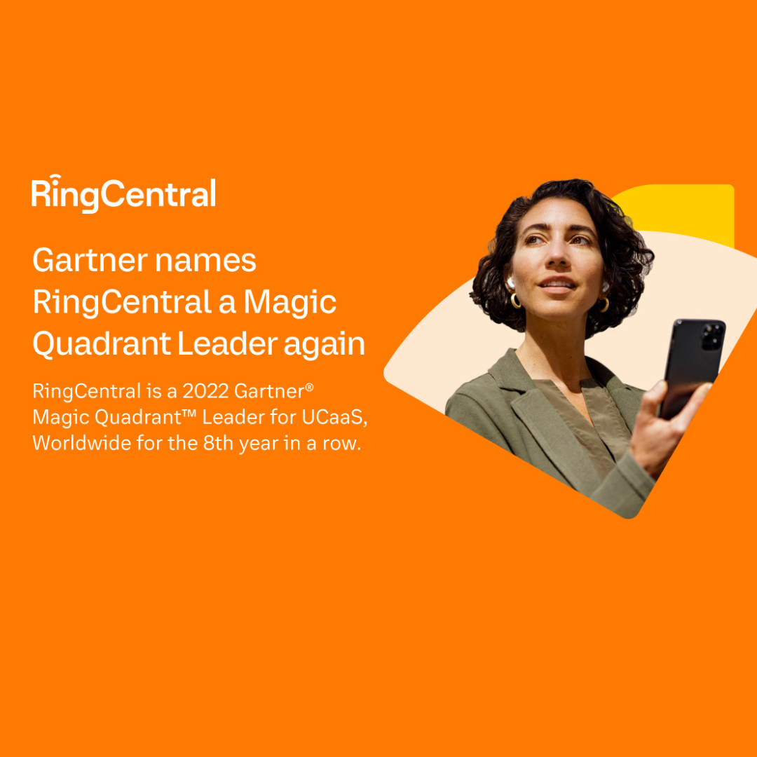 RingCentral named a Gartner® Magic Quadrant™ Leader 8 years in a row