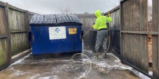 My First Restaurant Dumpster Pad Cleaning