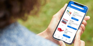 customer shopping on a smartphone using the Walmart mobile app