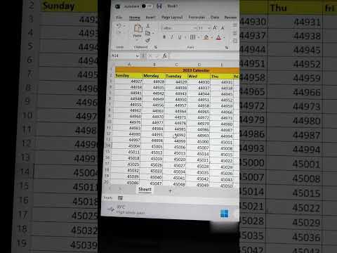 Create 2023 Calendar In Excel 😍 | Excel Tips And Tricks ✅ excel advanceexcel powerbi bytetech