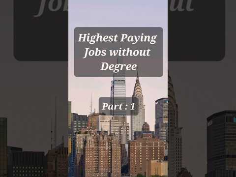 Highest Paying Job without Degree | बिना डिग्री के लाखों देने वाली नौकरियां viral shorts trending