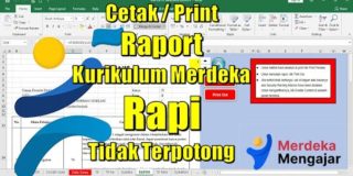 Tips Print Raport Kurikulum Merdeka Excel  Rapi Tidak Terpotong