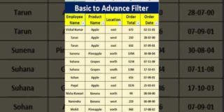 Basic to Advance filter command #filter #filtercopy #aaetclasses #exceltutorial #exceltips2023