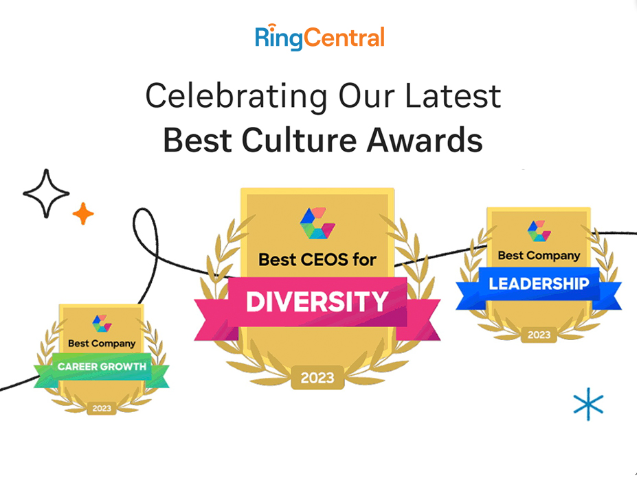 RingCentral ranks in top 10 within 3 Categories of Comparably Best of awards