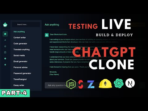 Live Testing Of Our ChatGPT | Build And Deploy Blockchain ChatGPT