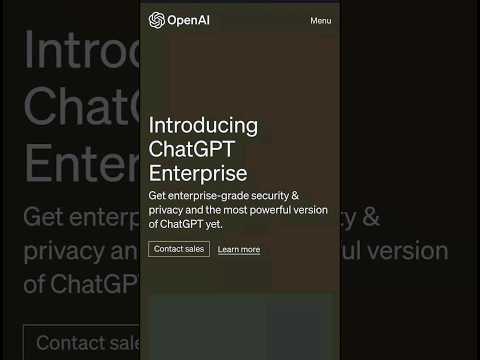 ChatGPT Enterprise | OpenAI Enterprise | chatgpt gpt4 chatgptenterprise openai