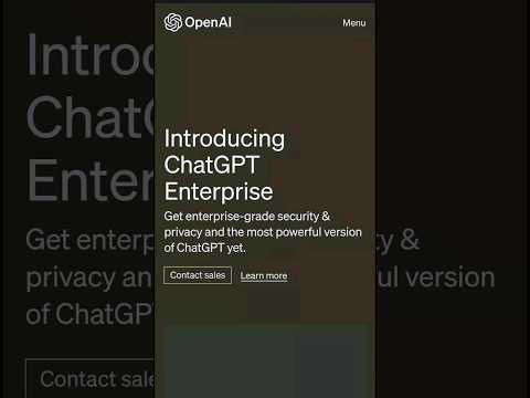 ChatGPT Enterprise | OpenAI Enterprise | #chatgpt #gpt4 #chatgptenterprise #openai
