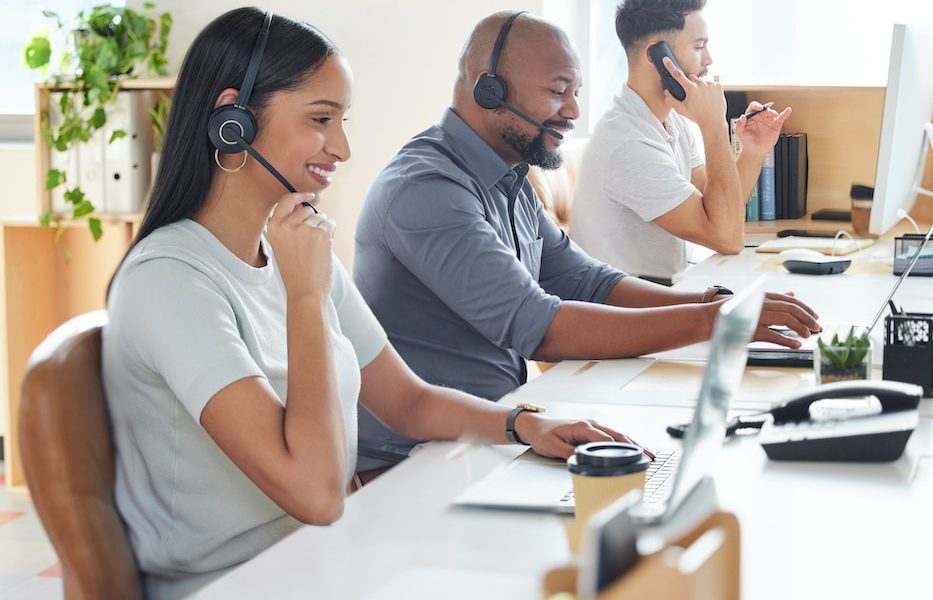 call center employees delivering better customer service and customer experiences