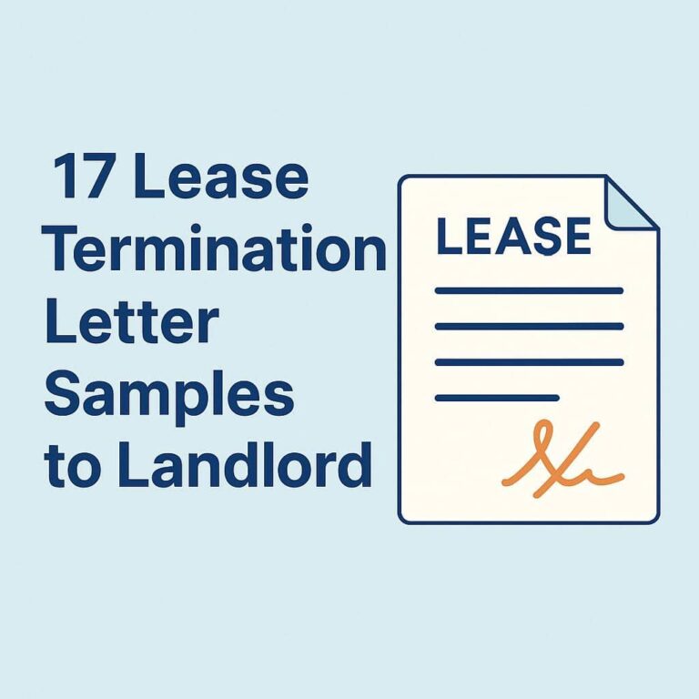 17 Simple Lease Termination Letter Samples to Landlord