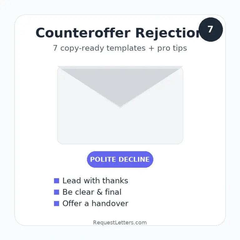 7 Counteroffer Rejection Letter Samples (Polite Templates + Pro Tips)