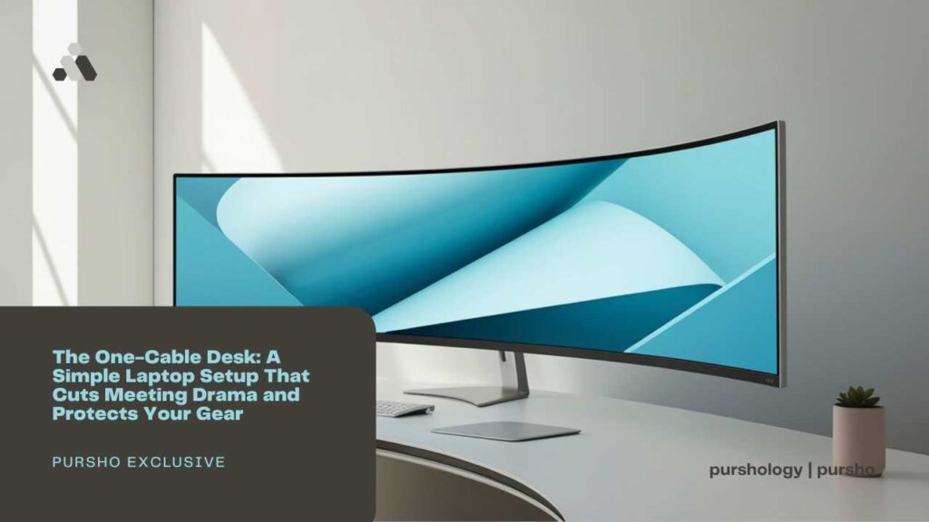 The One-Cable Desk: A Simple Laptop Setup That Cuts Meeting Drama and Protects Your Gear