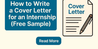 How to Write a Cover Letter for an Internship (Free Sample Included)