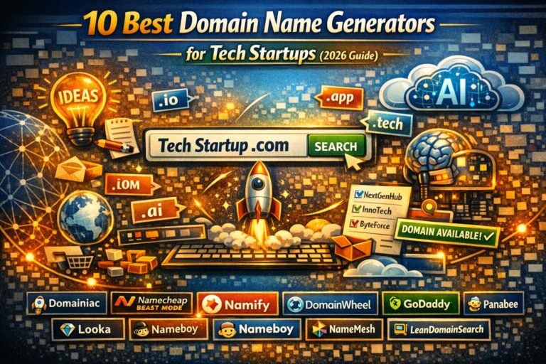10 Best Domain Name Generators for Tech Startups (2026 Guide)