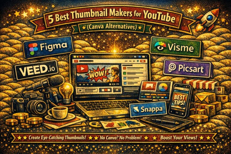 5 Best Thumbnail Makers for YouTube (Canva Alternatives) – 2026 Guide