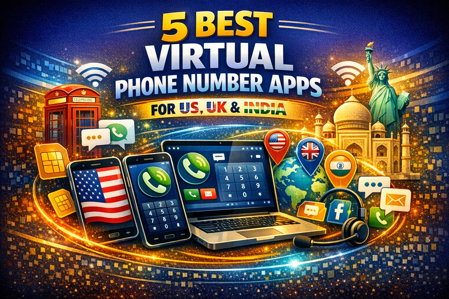 5 Best Virtual Phone Number Apps for US, UK & India (2026 Guide)