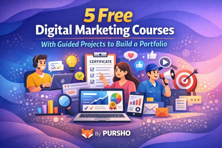 5 Free Digital Marketing Courses With Guided Projects to Build a Portfolio
