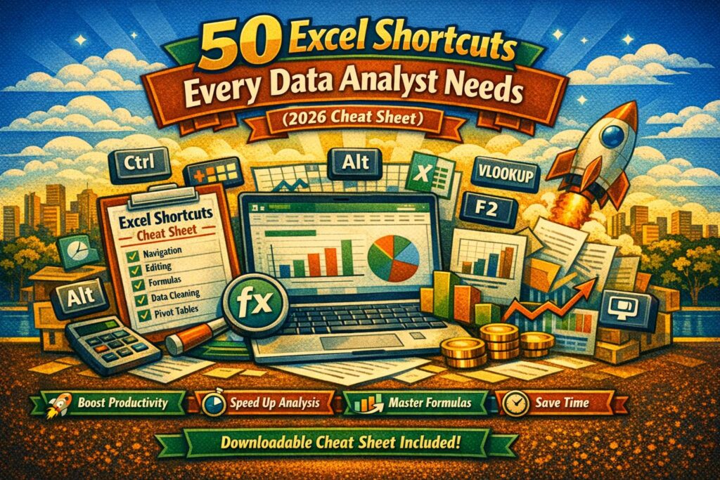 50 Excel Shortcuts Every Data Analyst Needs (2026 Cheat Sheet) - purshoLOGY