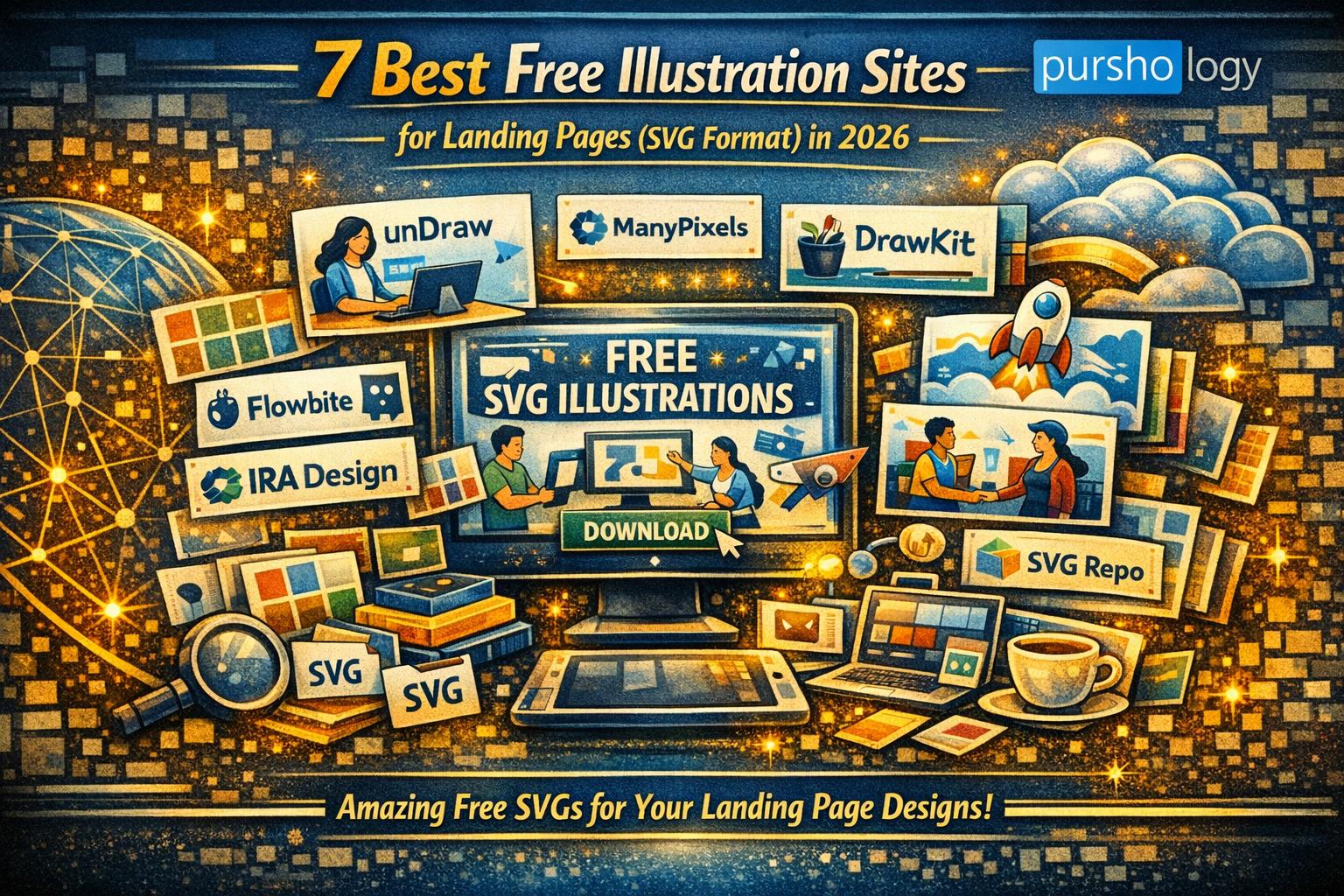 7 Best Free Illustration Sites for Landing Pages (SVG Format) in 2026
