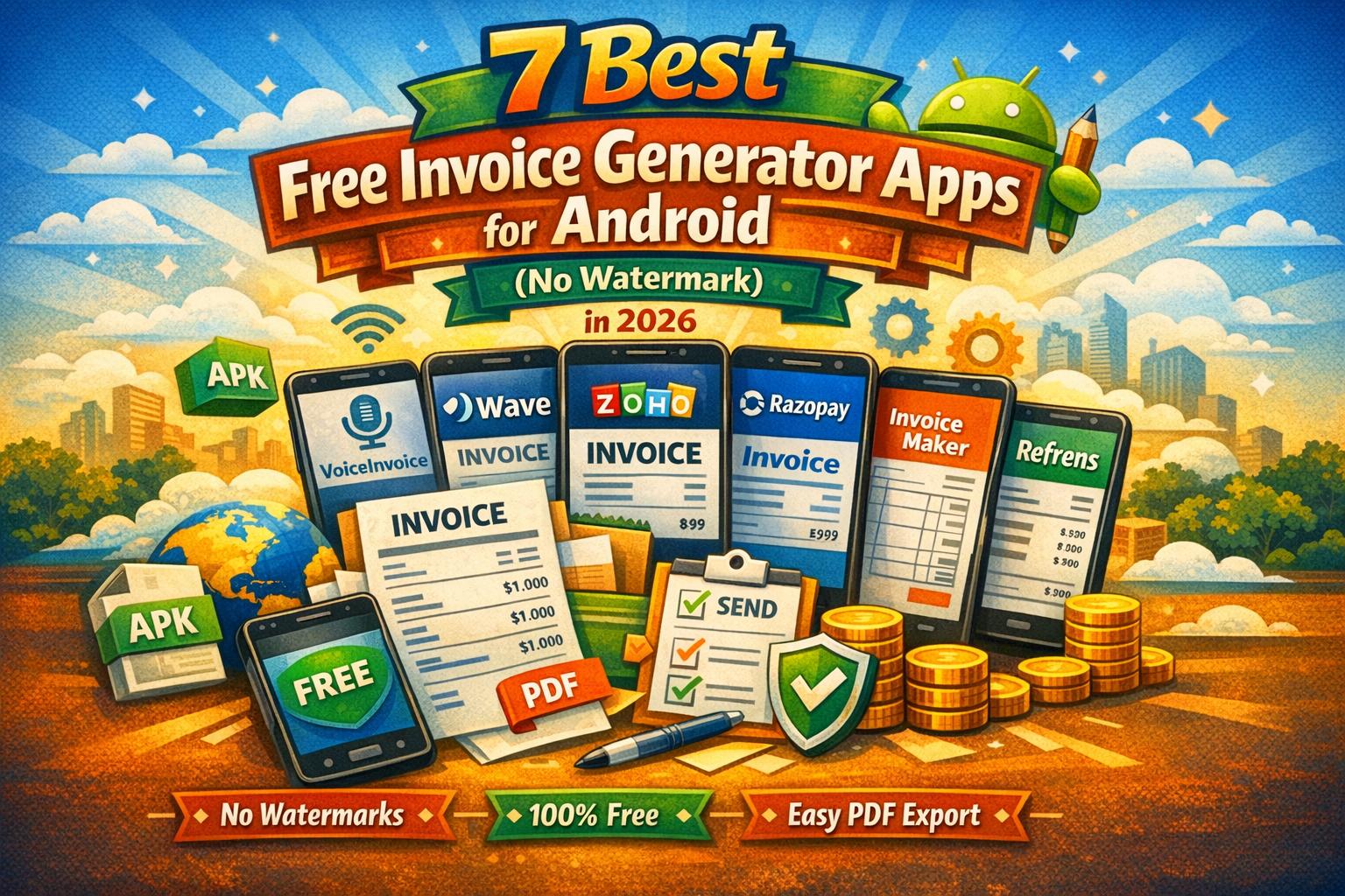 7 Best Free Invoice Generator Apps for Android (No Watermark) in 2026