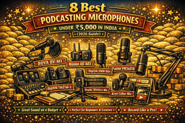 8 Best Podcasting Microphones Under ₹5,000 in India (2026 Guide)