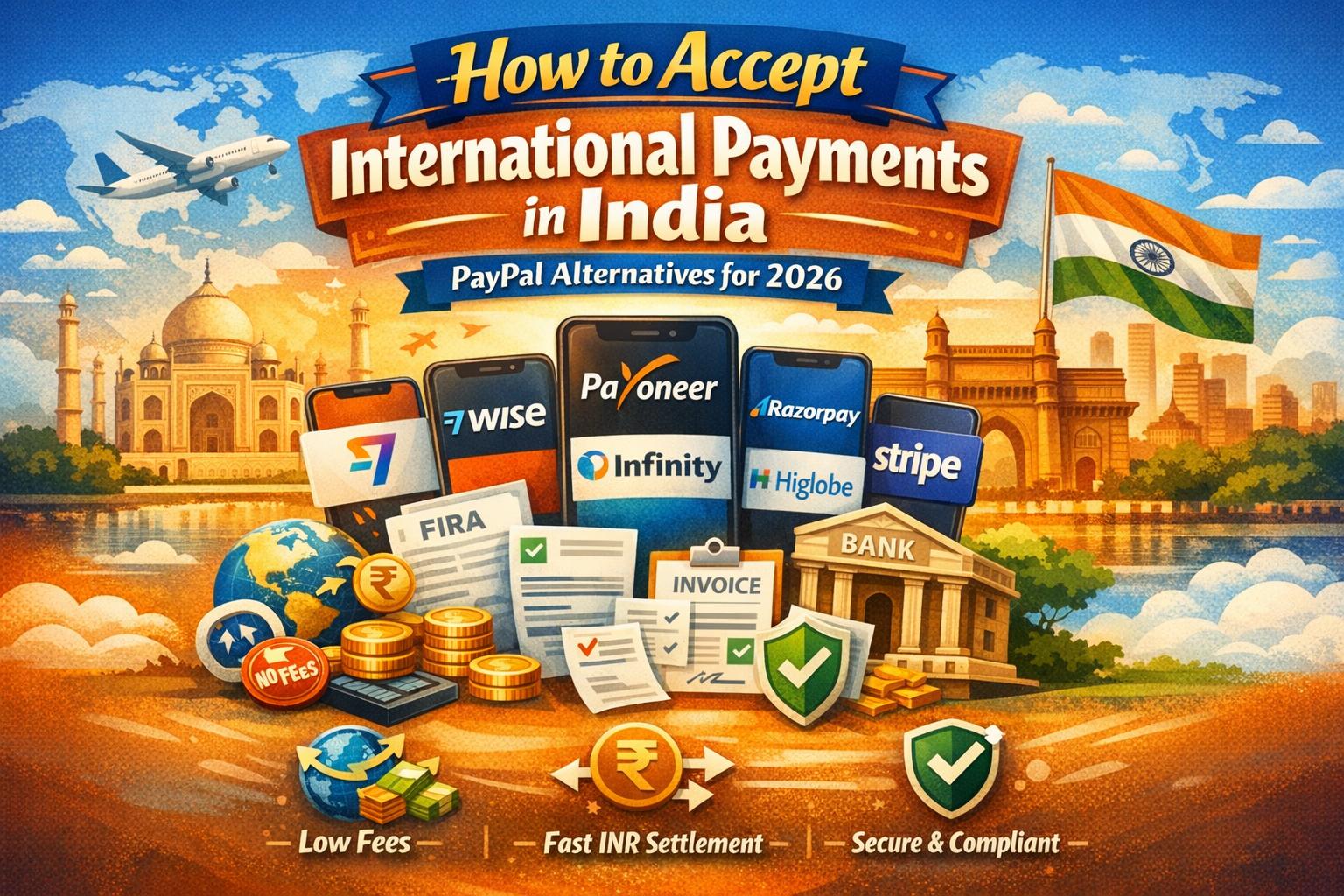 How to Accept International Payments in India (PayPal Alternatives for 2026)