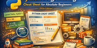 Python Programming Cheat Sheet for Absolute Beginners (2026 Edition)