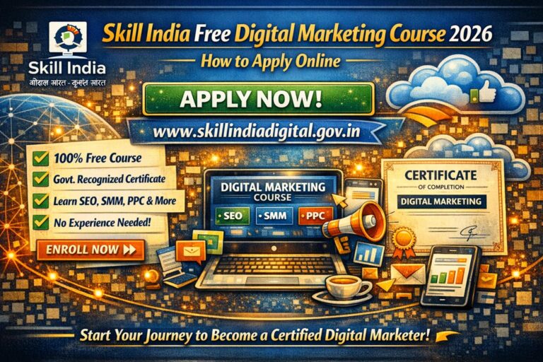 Skill India Free Digital Marketing Course 2026: How to Apply Online