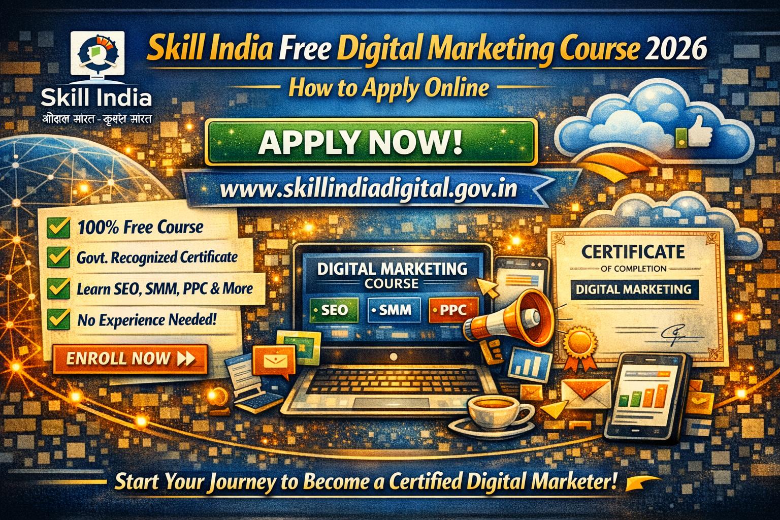 Skill India Free Digital Marketing Course 2026: How to Apply Online