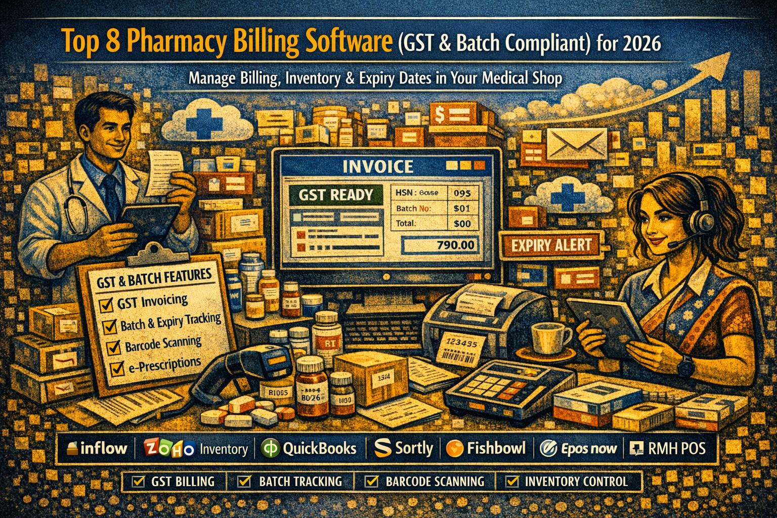 Top 8 Pharmacy Billing Software (GST & Batch Compliant) for 2026