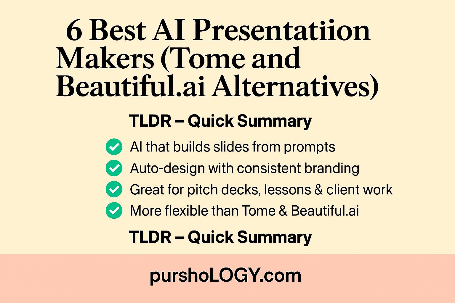 6 Best AI Presentation Makers (Tome and Beautiful.ai Alternatives) in 2026