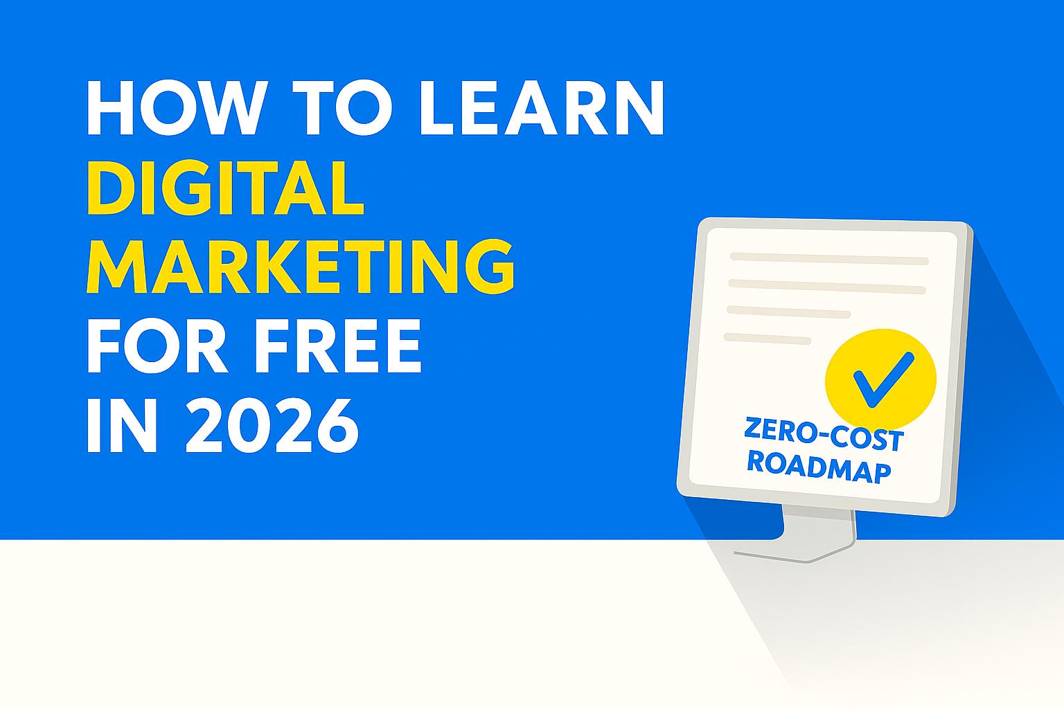 How to Learn Digital Marketing for Free in 2026 (Zero‑Cost Course Roadmap)