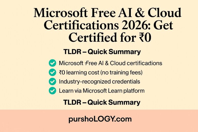 Microsoft Free AI & Cloud Certifications 2026: Get Certified for ₹0