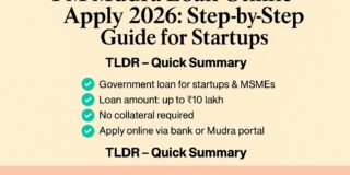 PM Mudra Loan Online Apply 2026: Step‑by‑Step Guide for Startups