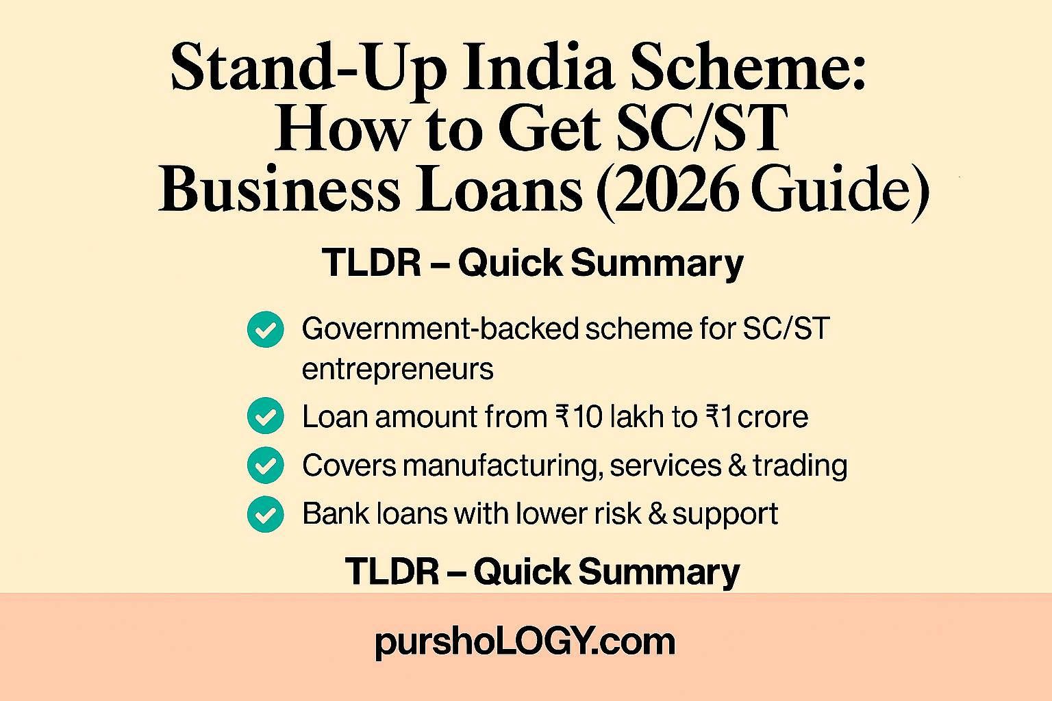 Stand‑Up India Scheme: How to Get SC/ST Business Loans (2026 Guide)