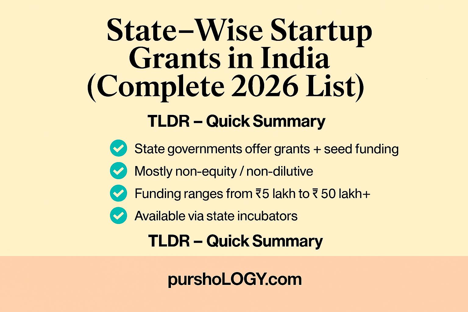 State-Wise Startup Grants in India (Complete 2026 List)