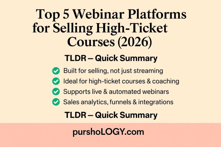 Top 5 Webinar Platforms for Selling High‑Ticket Courses (2026)