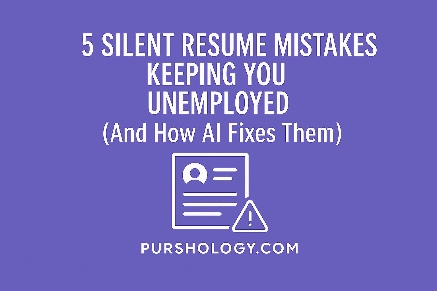 5 Silent Resume Mistakes Keeping You Unemployed (And How AI Fixes Them)