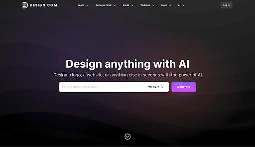 Design.com’s AI website builder