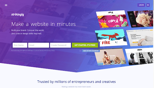Strikingly AI website builder
