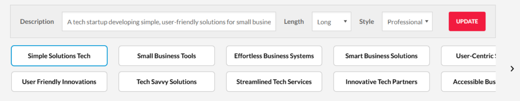 how to use ai business name generator