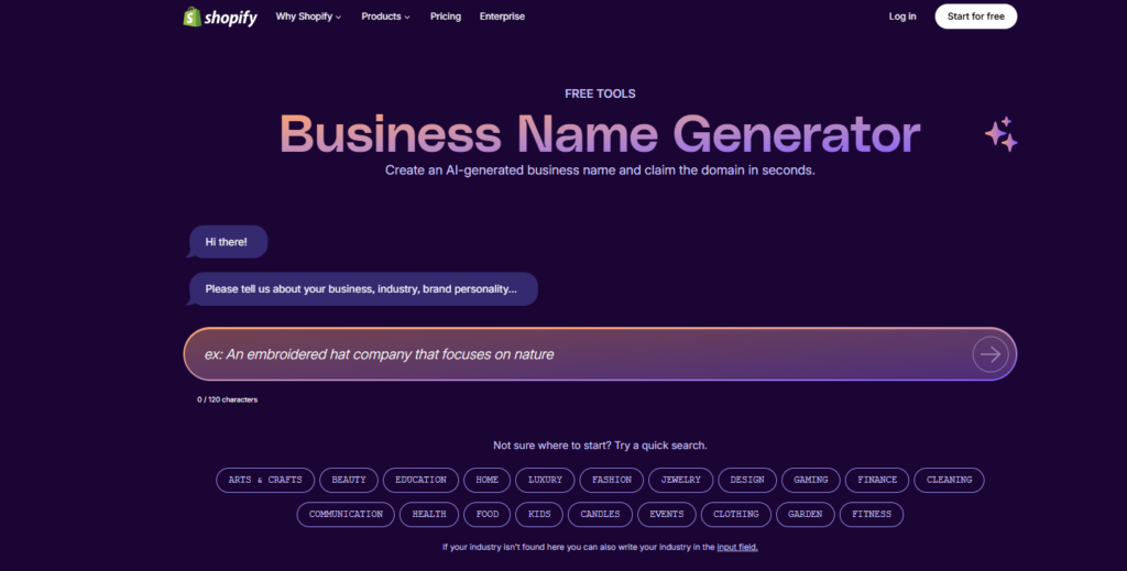 shopify business name generator