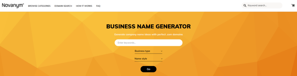 Novanym business name generator