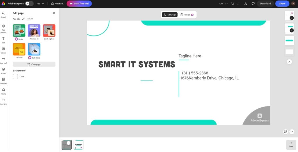 Adobe Free Business Card Maker