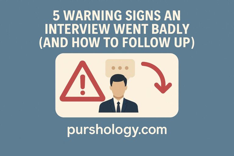 5 Warning Signs an Interview Went Badly (And How to Follow Up Like a Pro)
