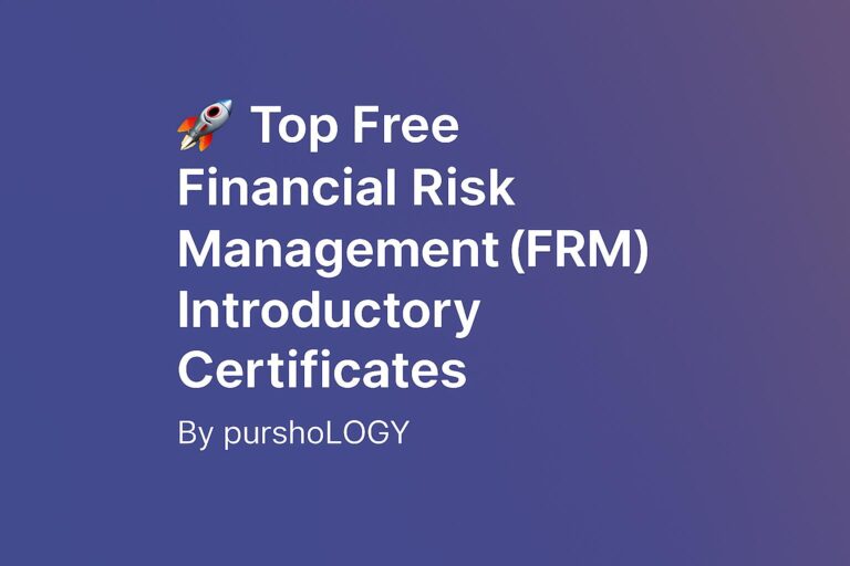 Free Financial Risk Management (FRM) Introductory Certificates (2026 Guide)