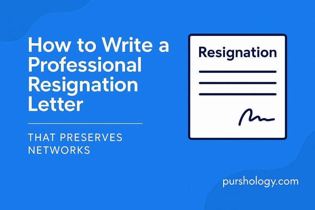 How to Write a Professional Resignation Letter That Preserves Networks