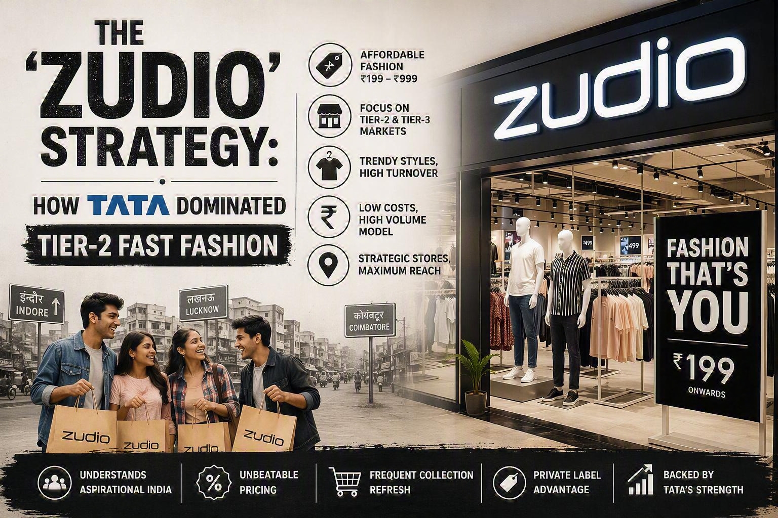 The ‘Zudio’ Strategy: How Tata Dominated Tier-2 Fast Fashion in India