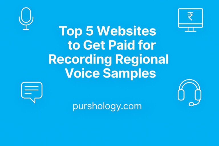 Top 5 Websites to Get Paid for Recording Regional Voice Samples (India-Friendly)