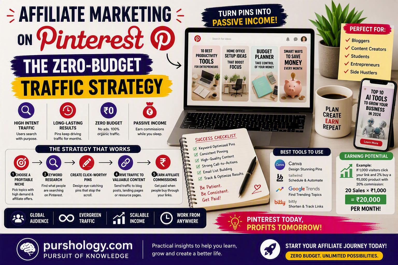 Affiliate Marketing on Pinterest- The Zero-Budget Traffic Strategy - purshoLOGY Affiliate Marketing on Pinterest: The Zero-Budget Traffic Strategy