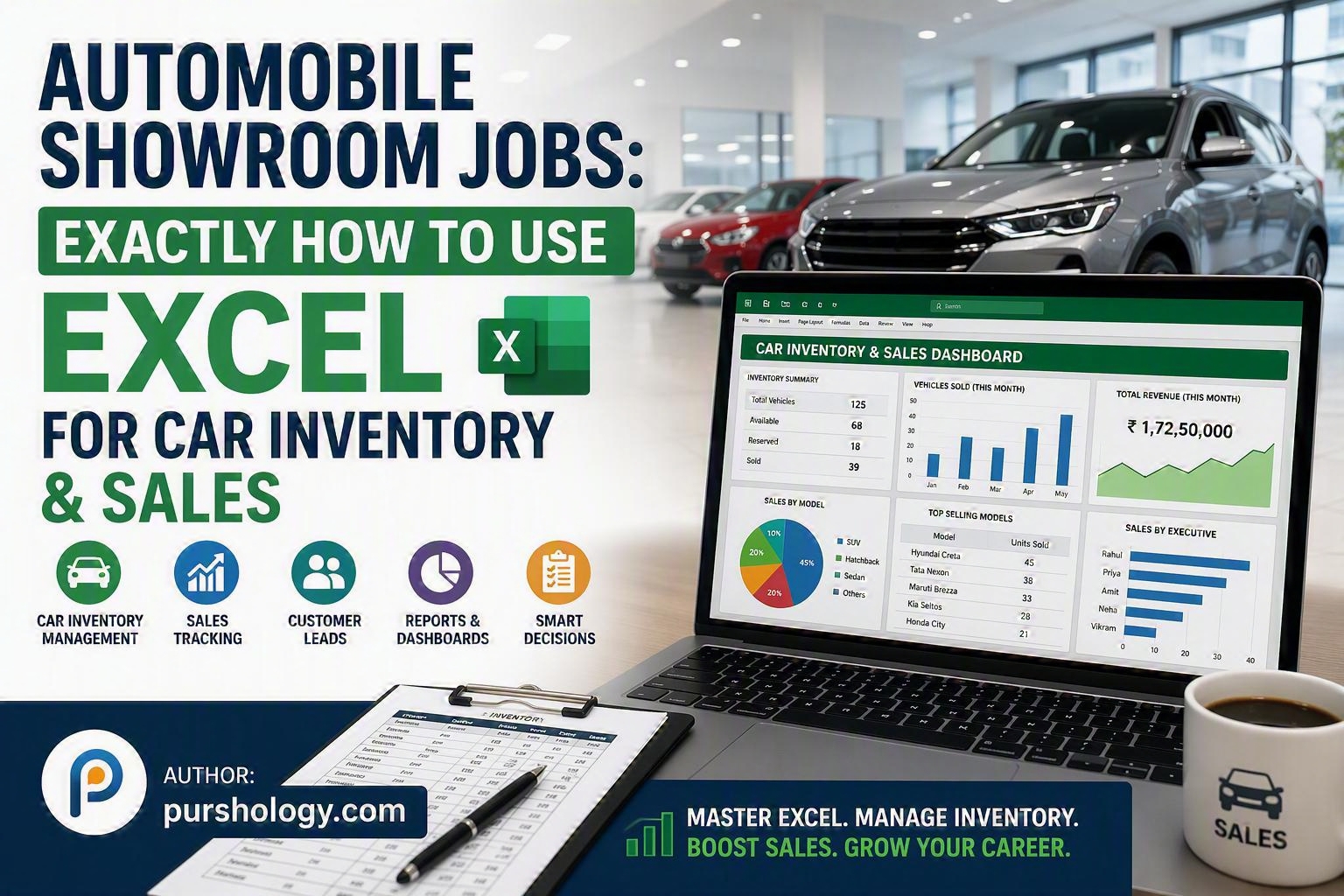 Automobile Showroom Jobs: Exactly How to Use Excel for Car Inventory & Sales